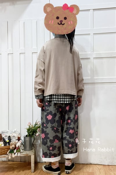 刺繡跳舞兔重磅棉上衣(奶茶) 133643