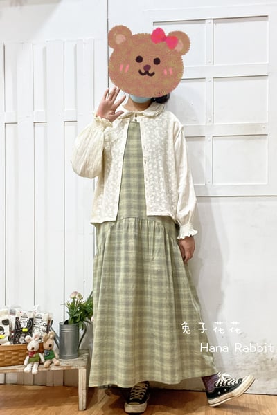 森系甜美蕾絲緹花背心(杏) 155641