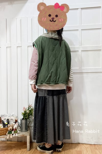 WE家森系工裝坎肩夾棉背心 177563