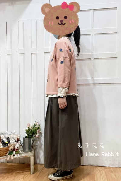 可愛感刺繡小鍋重磅棉上衣(粉) 135712