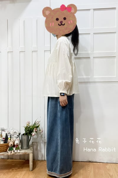 森系拚接蕾絲開襟衫 145612