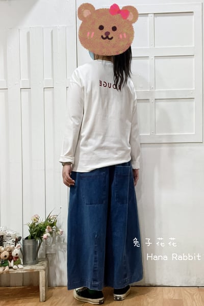 日系簡約前後字母印花上衣 135363