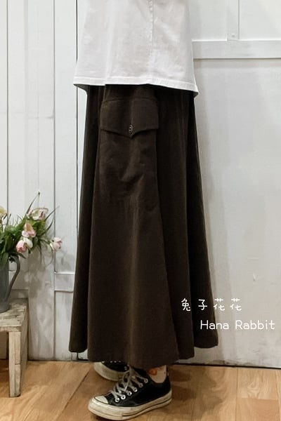 森系燈芯絨工裝造型裙 170452