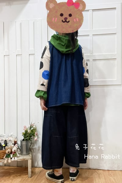 日系好搭配丹寧開襟背心 141453