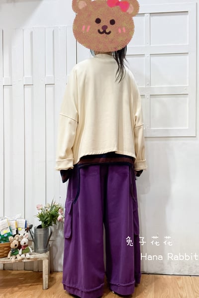 WE家小樹貼布毛圈棉上衣(杏) 154903