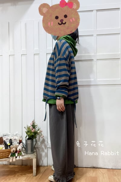 WE家慵懶撞色條紋上衣(藍) 160652