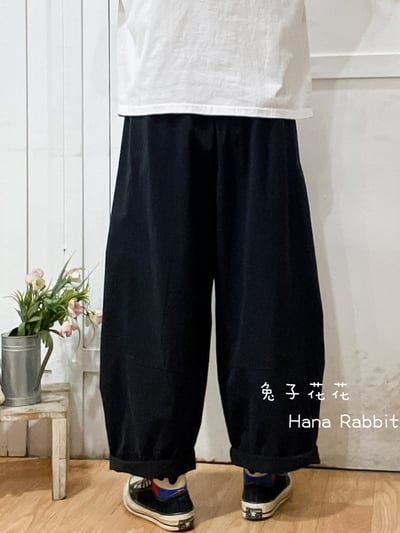 日系純色造型哈倫褲 309093