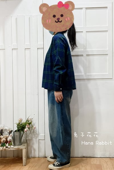 日系經典格紋開襟衫 163042