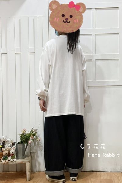 大象熱氣球印花重磅棉中長上衣 310093