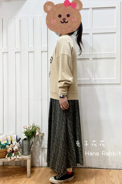 日系字母印花水洗棉大學T(卡其) 155832