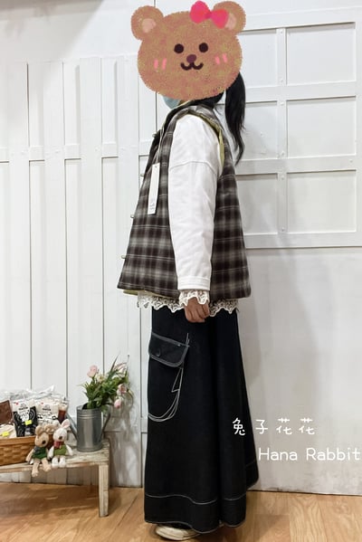 日系雙面穿立領鋪棉背心 311175