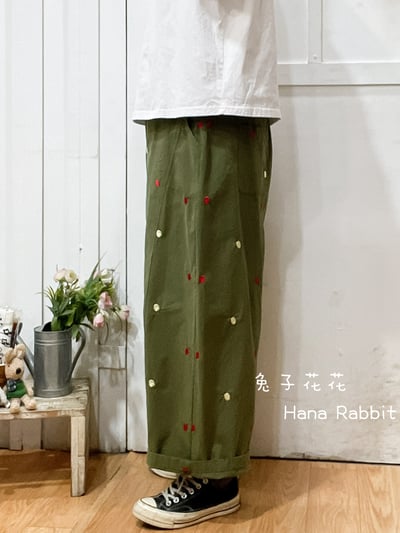 WE家刺繡小蘋果老爺褲 154482
