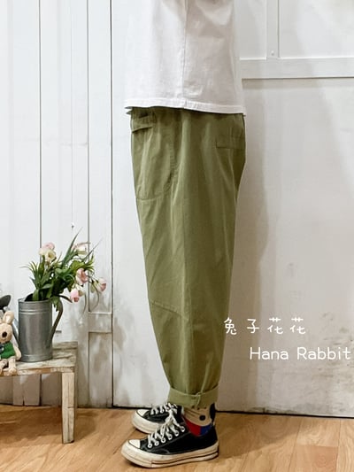 日系休閒簡約老爺褲(綠) 135632