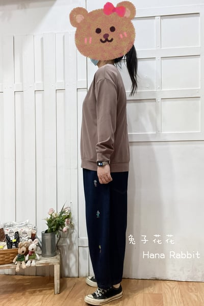 日系刺繡童趣毛圈棉上衣 141602