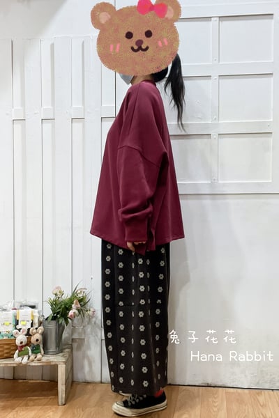 WE家童趣印花毛圈棉中長上衣(棗紅) 312012