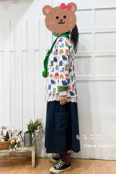 滿版小椅子印花棉麻上衣 139692