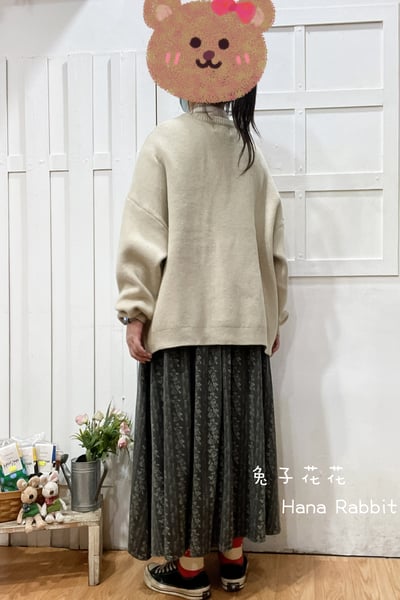 日系笑臉針織毛衣(杏) 211023