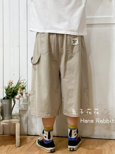 WE家工裝七分造型休閒褲(杏) 173673