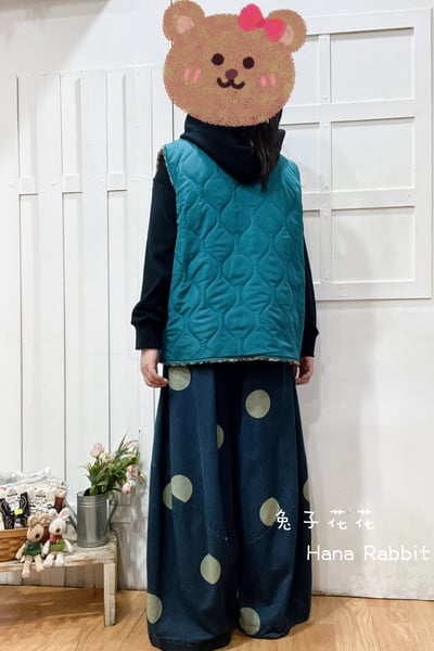 新色到❤❤WE家復古花色羊羔絨2穿背心(杏) 154366