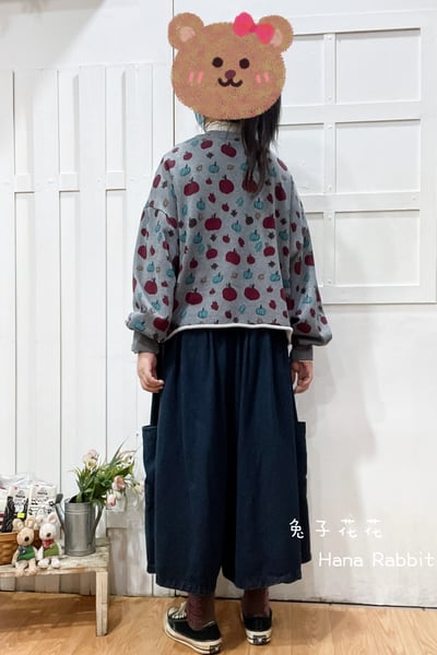 WE家小南瓜印花毛圈棉上衣(灰) 143963