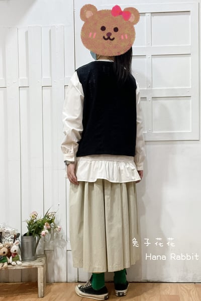 森系不敗款緹花綁帶棉麻背心 132463