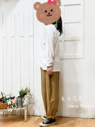 日系不敗款印花棉質上衣(白) 209102