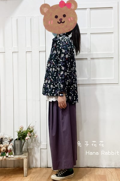 森系滿版刺繡花棉麻外套 125342