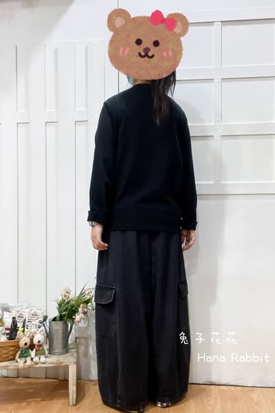 貓與女孩重磅棉上衣(黑) 163533