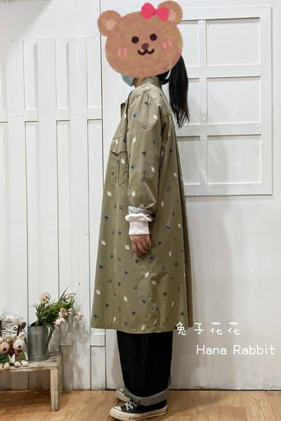 滿版機器人印花開襟長版上衣 161382