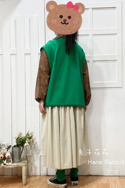 WE家破損感童趣毛圈棉背心(綠) 154533