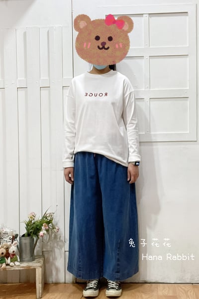 日系簡約前後字母印花上衣 135361