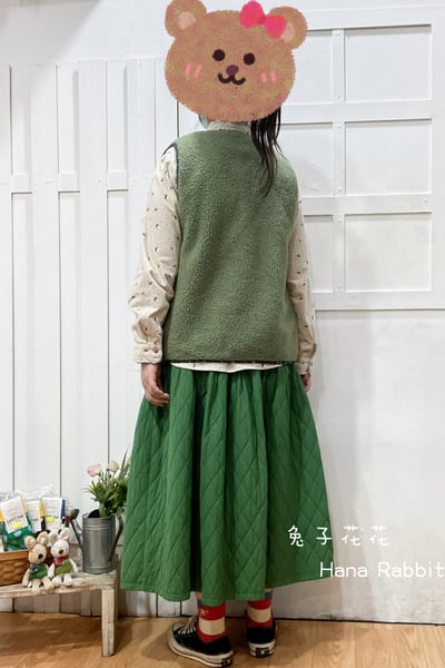 日系甜美雙面穿羊羔絨背心 159843