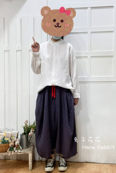 日系原單木耳領開襟上衣(白) 172631