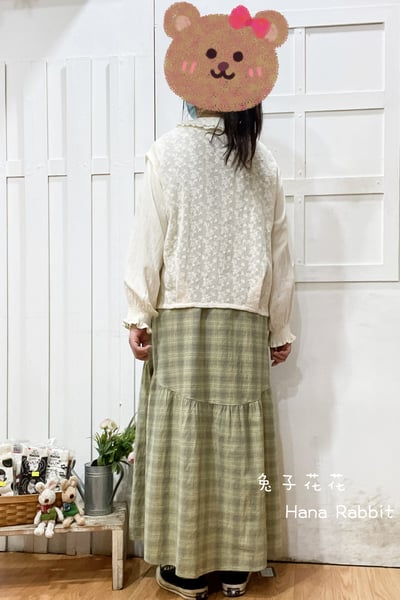 森系甜美蕾絲緹花背心(杏) 155643