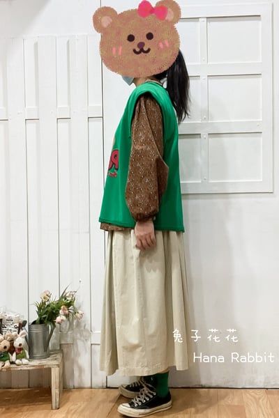 WE家破損感童趣毛圈棉背心(綠) 154532