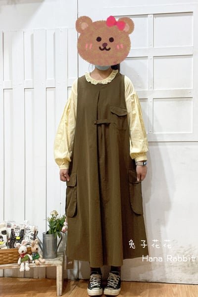 WE家簡約工裝背帶裙 135621