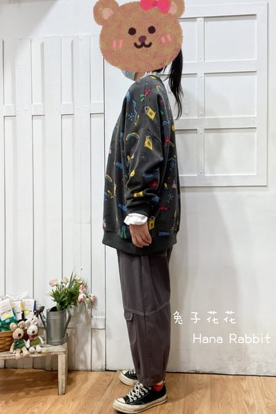 日系可愛感塗鴨大學T 210302