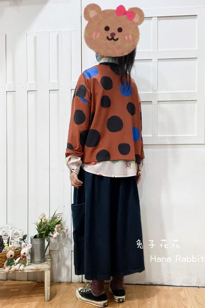 WE家波點印花毛圈棉上衣 191593