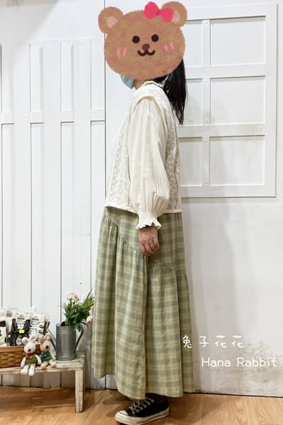 森系甜美蕾絲緹花背心(杏) 155642