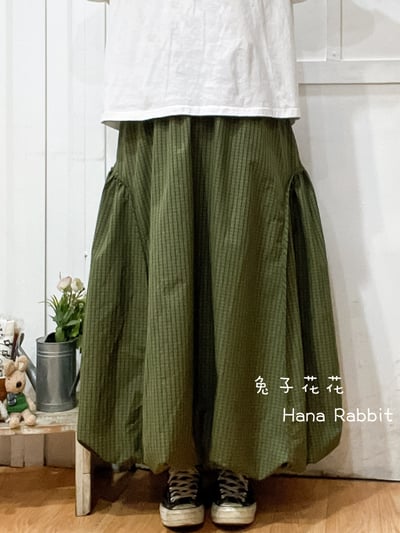 WE家格紋大擺造型燈籠裙 184651