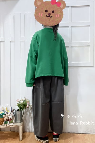 WE家小樹貼布毛圈棉上衣(綠) 154903