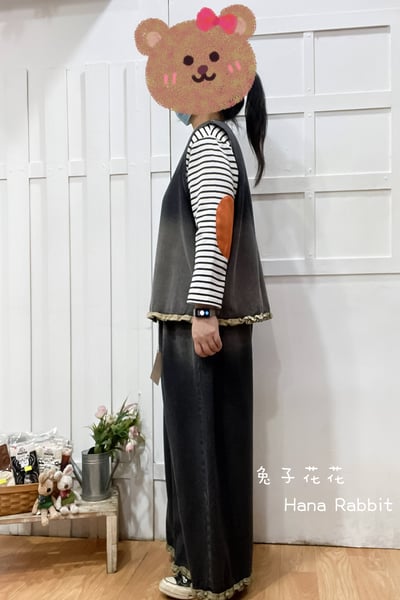 森系漸層丹寧背心套裝 165312