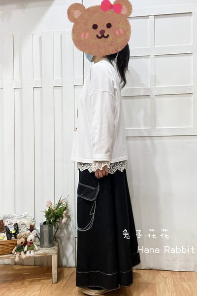 刺繡小貓咪重磅棉上衣 153702