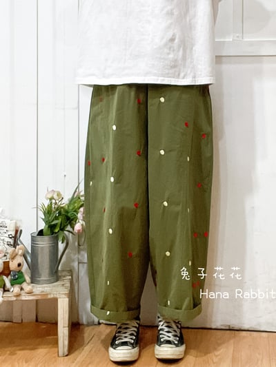 WE家刺繡小蘋果老爺褲 154481