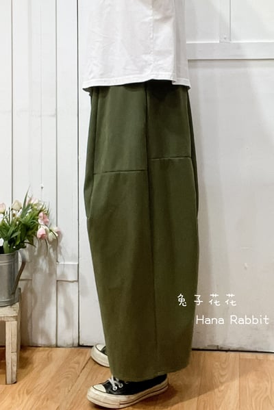 WE家立體剪裁內刷毛造型褲(綠) 175422