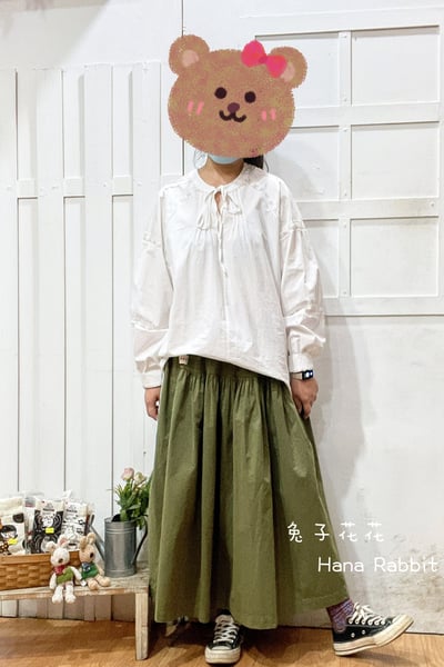 WE家蕾絲花邊寛鬆棉麻上衣 136391