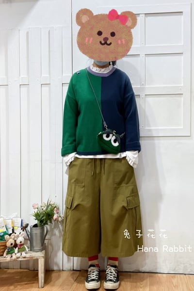 日系撞色針織毛衣 211221