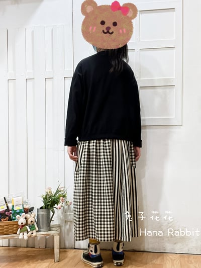 大耳狗印花重磅棉上衣(黑) 309093