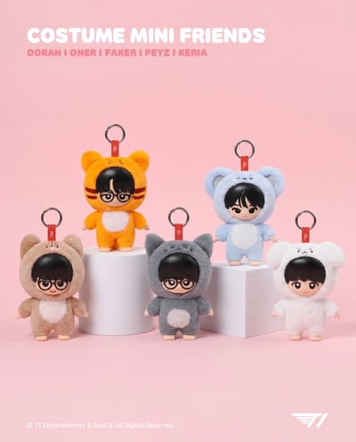 Costume Mini Friends 玩偶公仔鑰匙圈 踢佈佈2