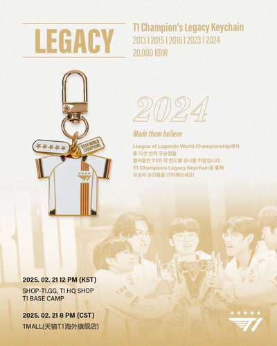 T1 冠軍紀念制服鑰匙圈2